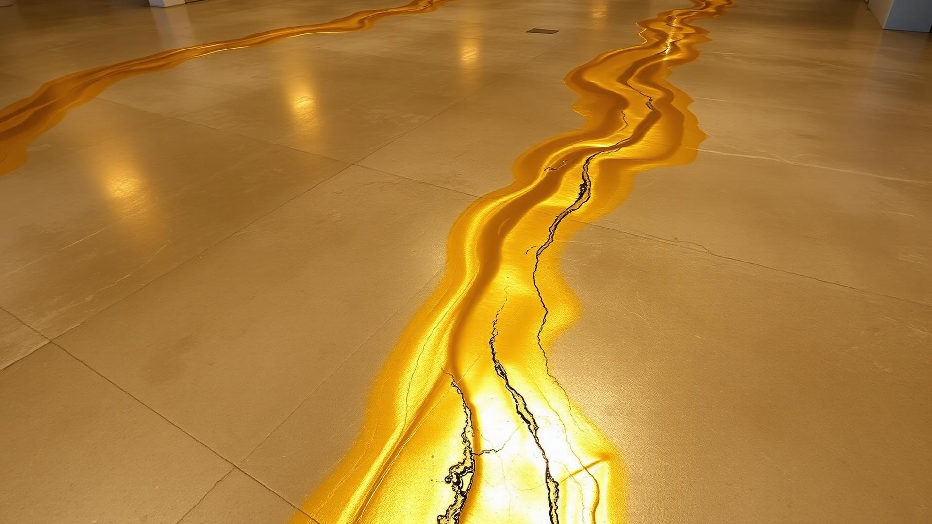 Metallic epoxy artwork